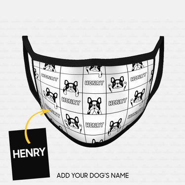 Personalized Dog Gift Idea - Frenchie Saying Hello For Dog Lovers - Cloth Mask